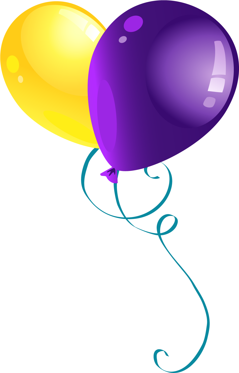 Colorful Birthday Balloons Vector PNG with transparent background
