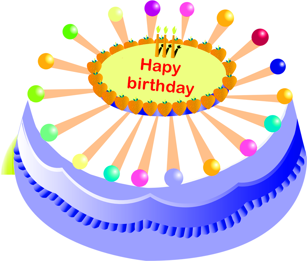 Colorful Birthday Cake Graphic