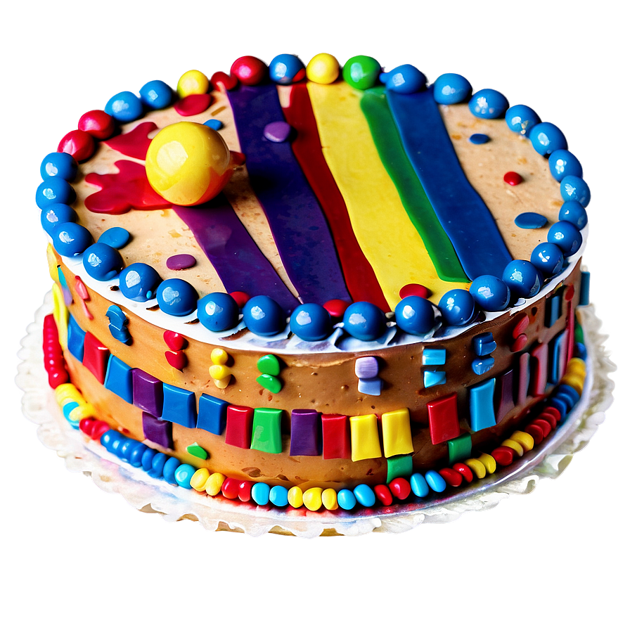 Colorful Birthday Cake PNG 05042024 PNG with transparent background