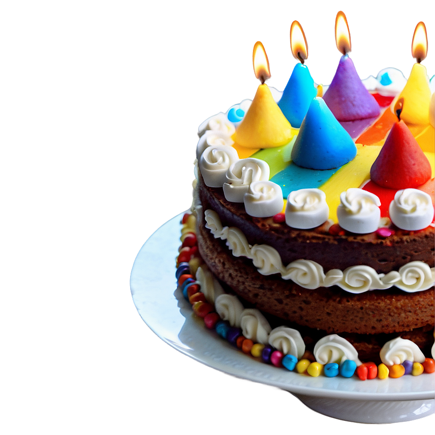 Colorful Birthday Cake PNG dhr PNG with transparent background