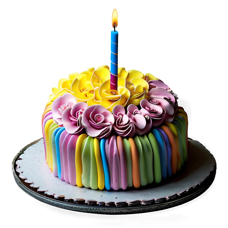 Colorful Birthday Cake PNG kte PNG with transparent background