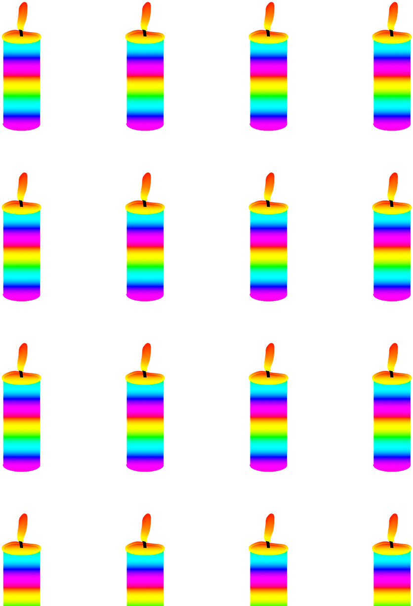 Colorful Birthday Candles Pattern