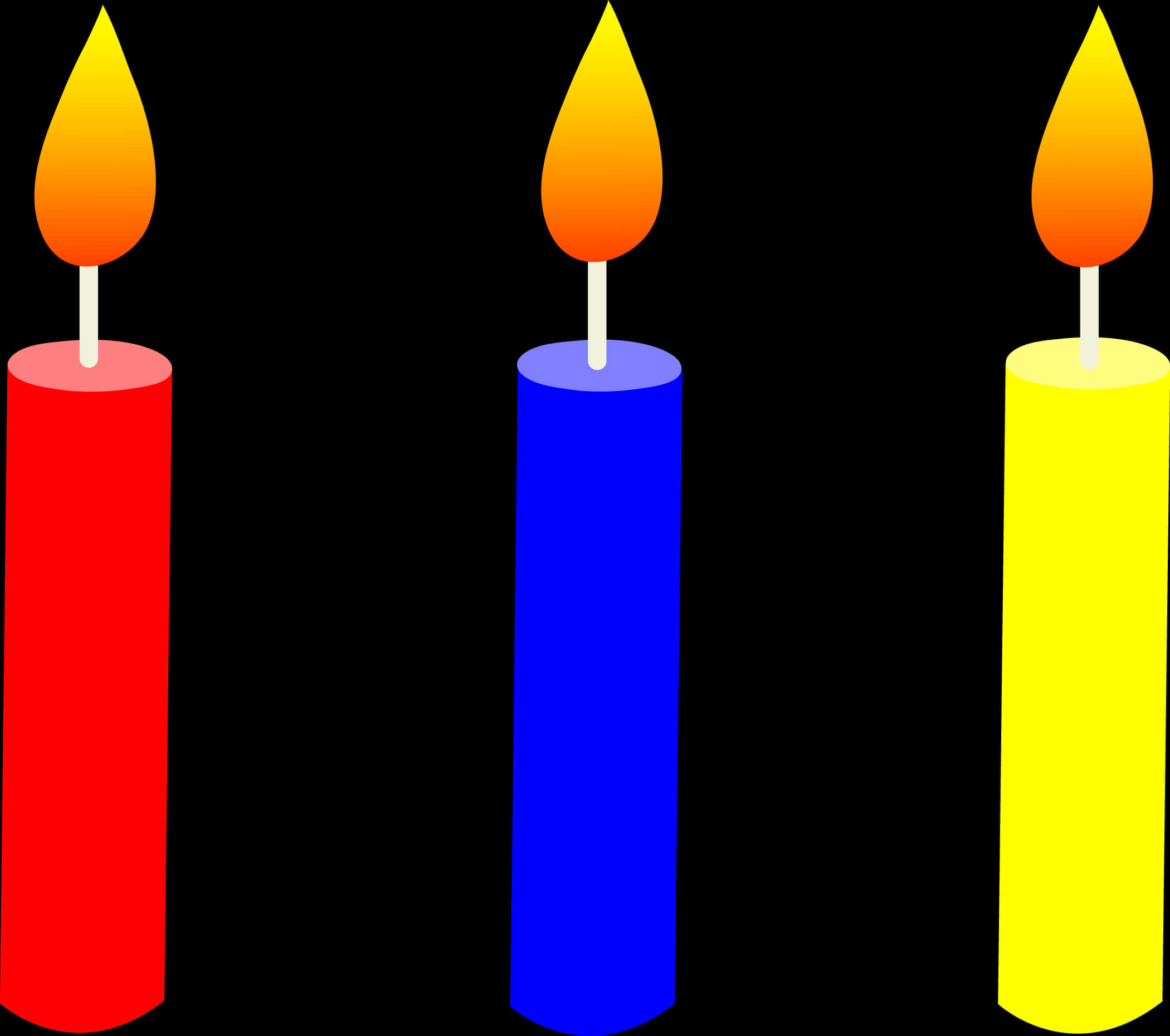 Colorful Birthday Candles