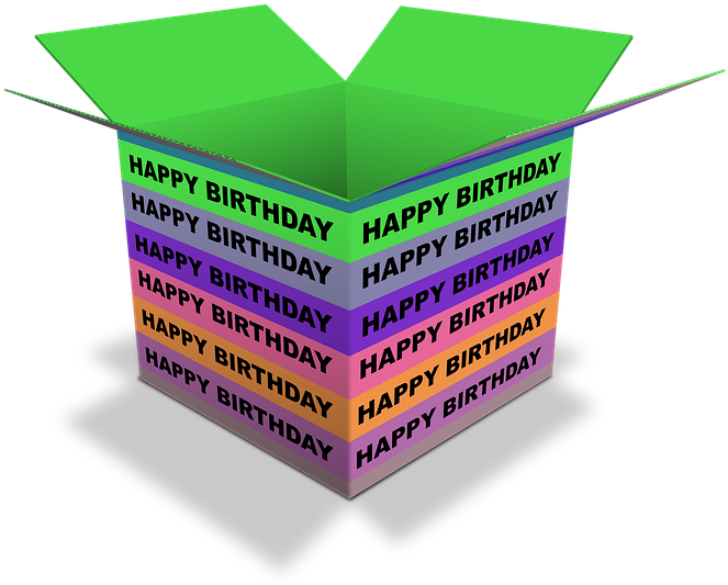 Colorful Birthday Gift Box