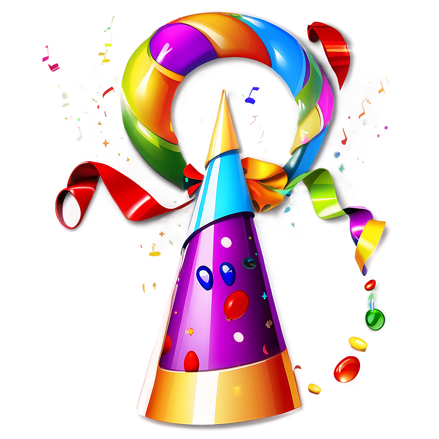 Colorful Birthday Hat PNG itj PNG image with a transparent background, free high-resolution download