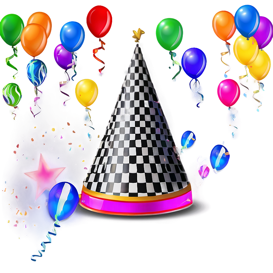 Colorful Birthday Hat PNG obu80 PNG image with a transparent background, free high-resolution download