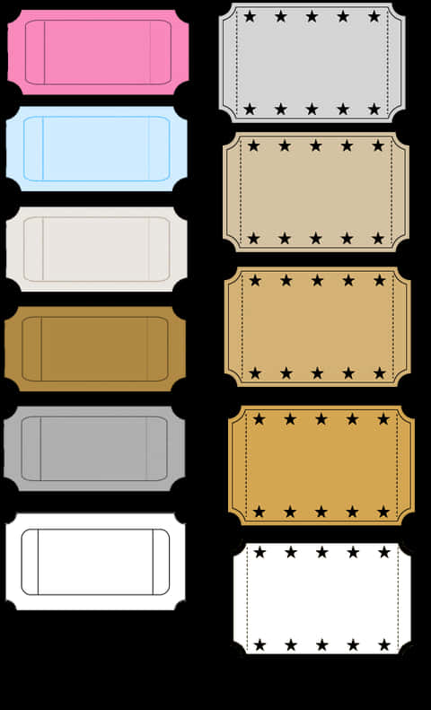 Blank Ticket Stubs - Cute Ticket Template, HD Png Download PNG image with a transparent background, free high-resolution download