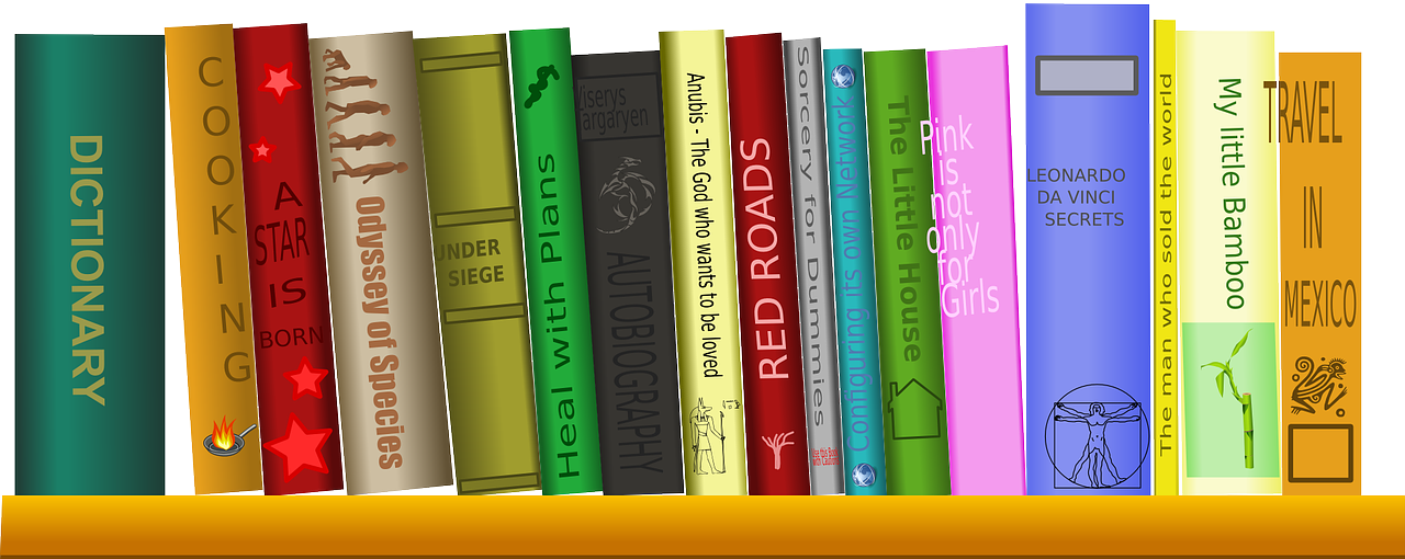 Colorful_ Bookshelf_ Clipart