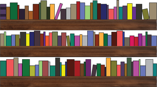 Colorful Bookshelf Display