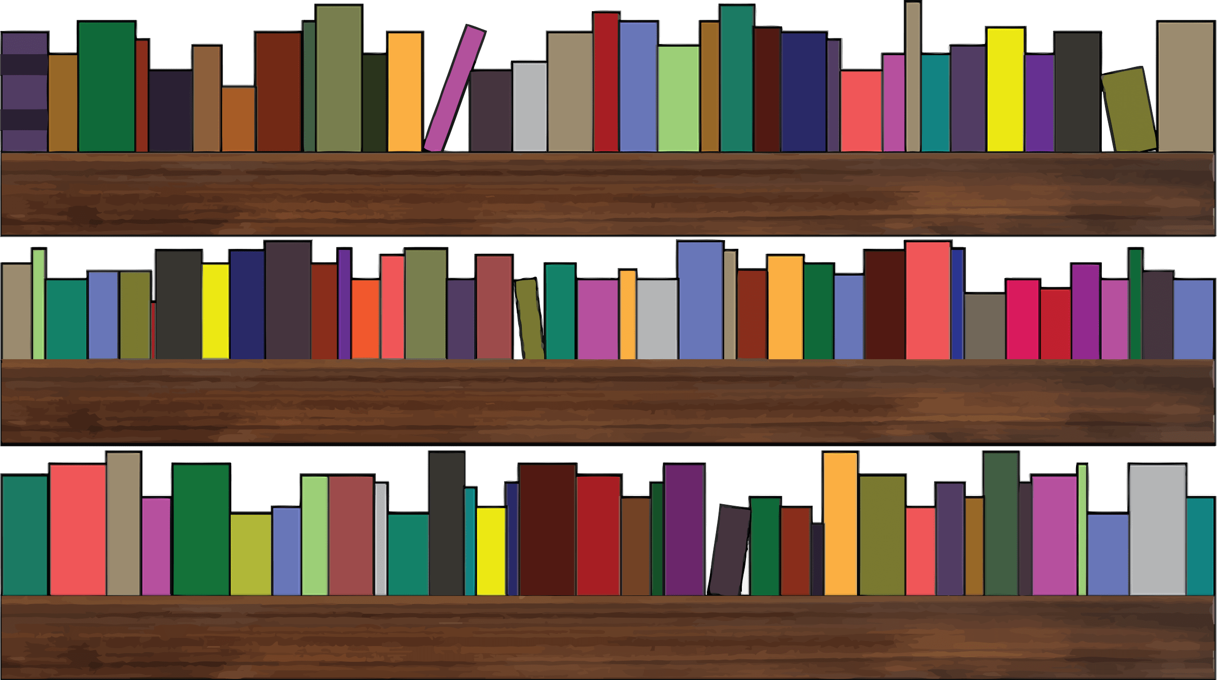 Colorful Bookshelf Vector