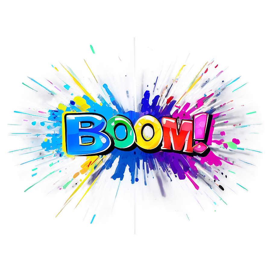 Colorful Boom Illustration PNG quw67 PNG with transparent background