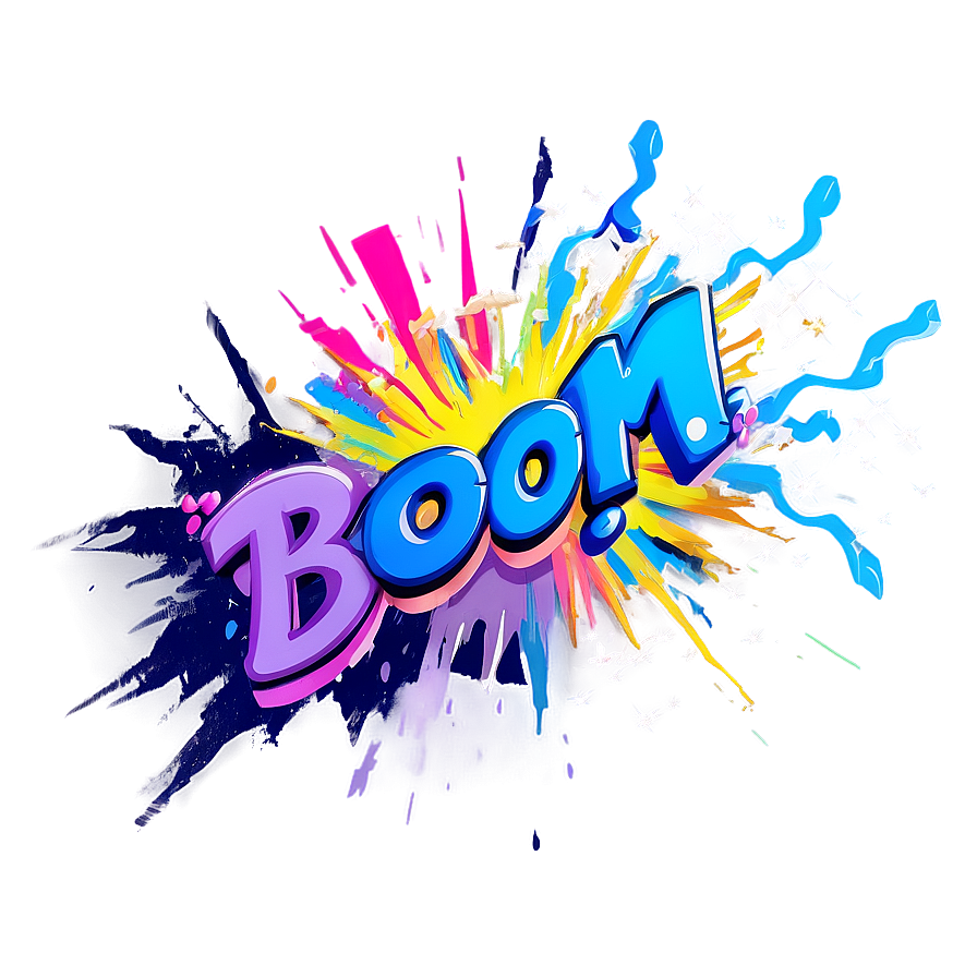 Colorful Boom Illustration Png Xgf