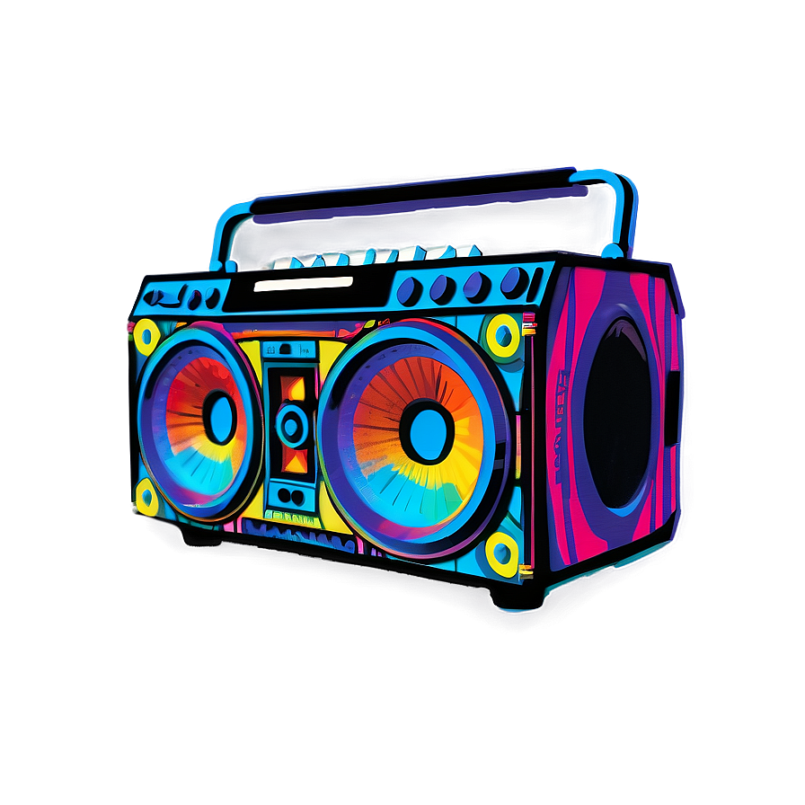 Colorful Boombox Png Deg