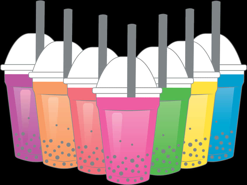 Colorful Bubble Tea Collection