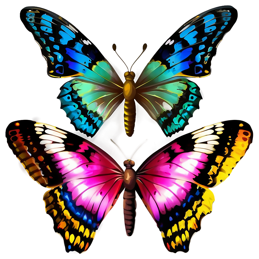 Colorful Butterflies PNG 05232024 PNG with transparent background
