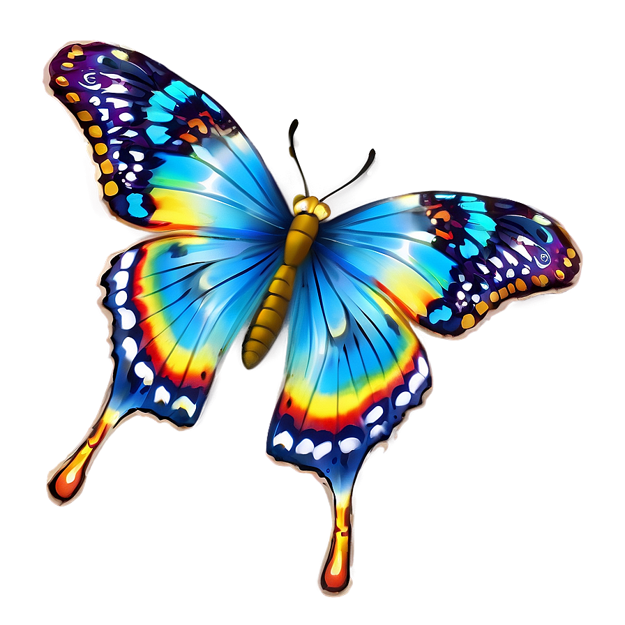 Colorful Butterflies Png Cbl