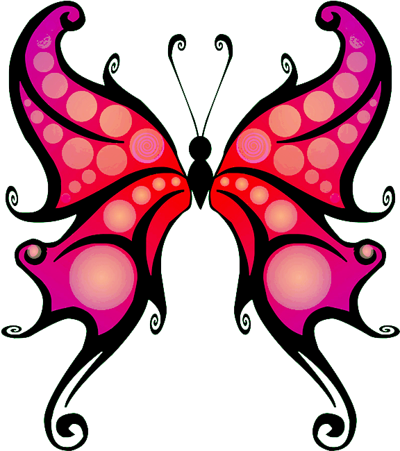 Fantasy Butterfly Clipart - Fantasy Butterfly Tattoo Outline, HD Png Download PNG with transparent background
