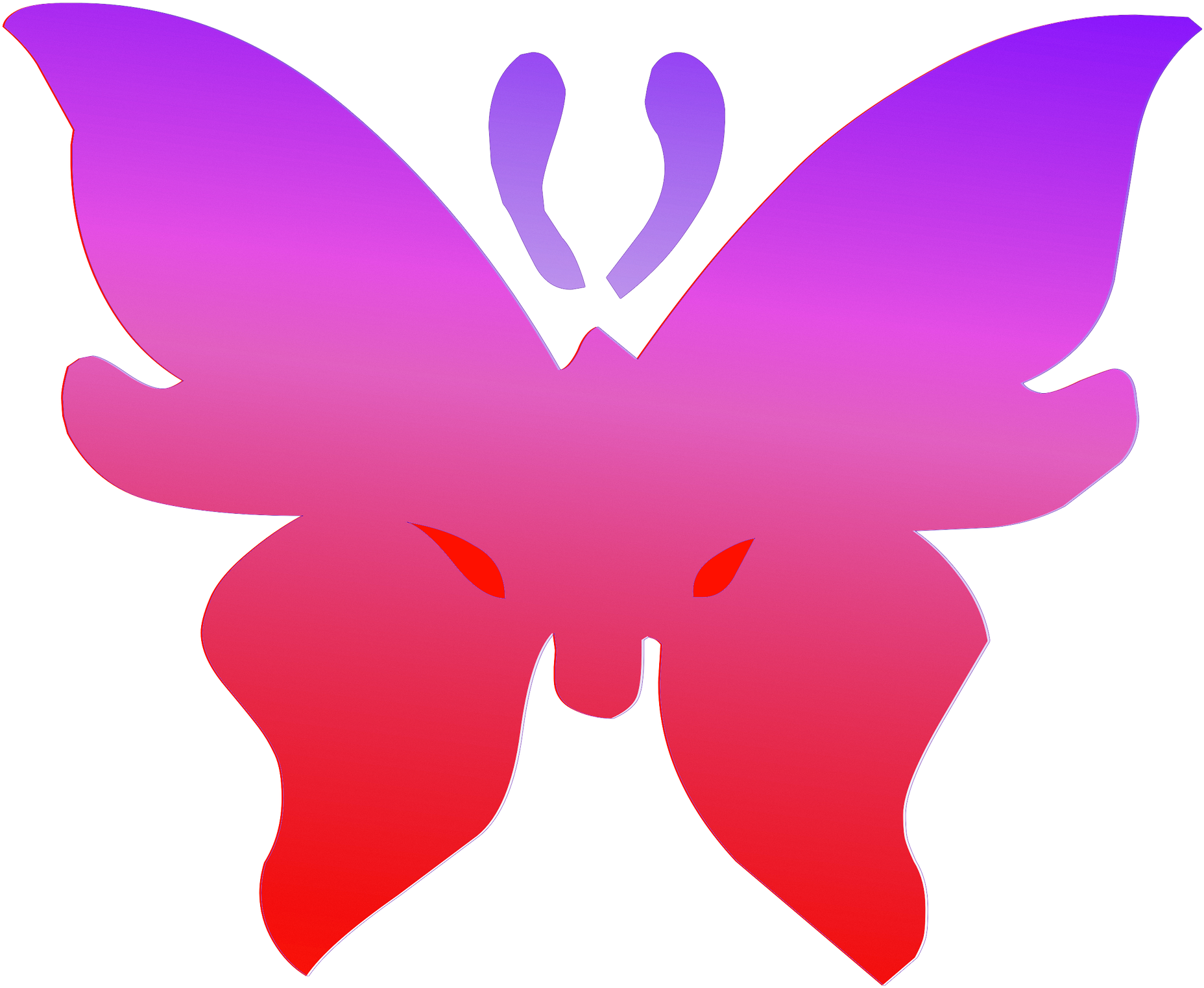 Contornos De Una Mariposa - Clipart Butterfly Outline Purple, HD Png Download PNG with transparent background