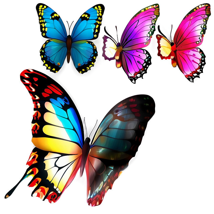 Colorful Butterfly Outline Png 05252024