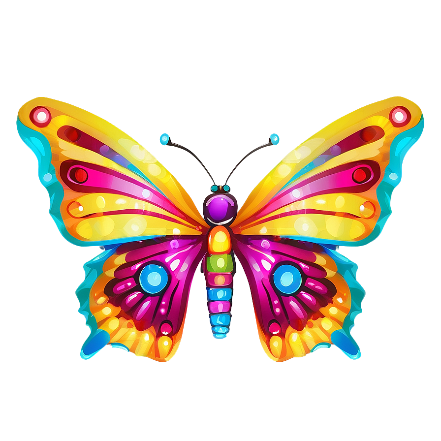 Colorful Butterfly Outline Png 05252024