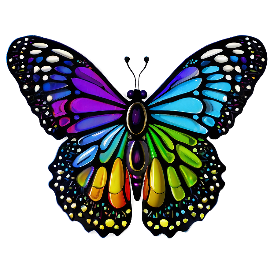 Colorful Butterfly Outline Png 05252024