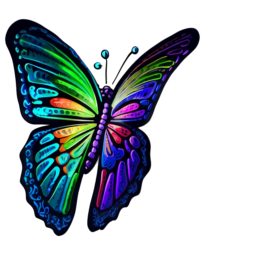 Colorful Butterfly Outline Png Vph