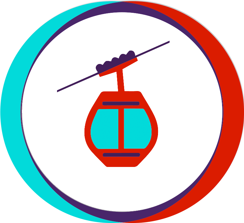 Colorful_ Cable_ Car_ Icon PNG with transparent background