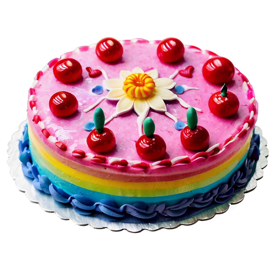 Colorful Cake Emoji Png 06262024