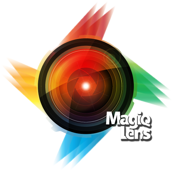 Colorful Camera Lens Graphic PNG with transparent background