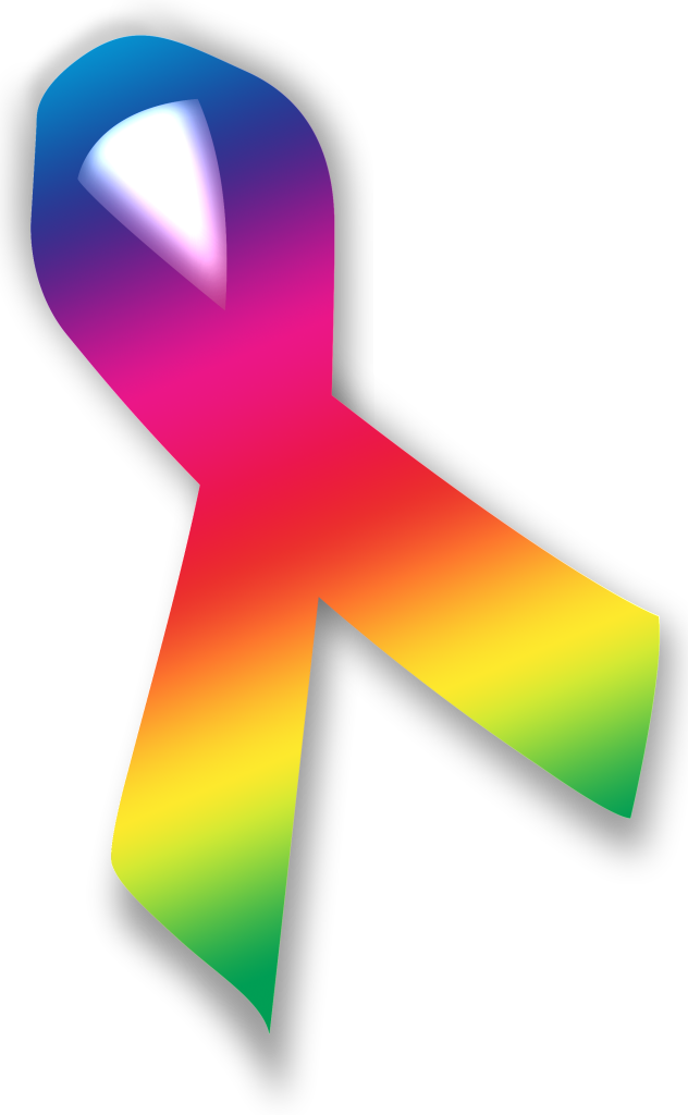 Skin Cancer Awareness Ribbon - Breast Cancer Ribbon Rainbow, HD Png Download PNG with transparent background