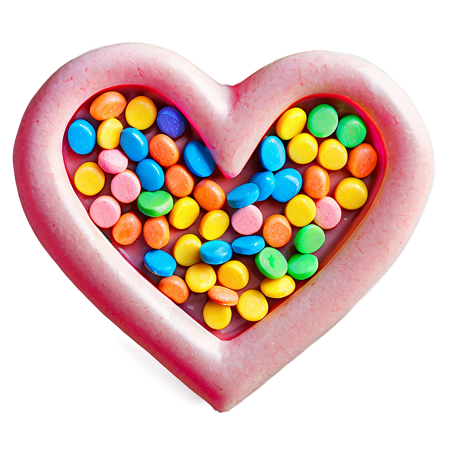 Colorful Candy Heart Png 06122024