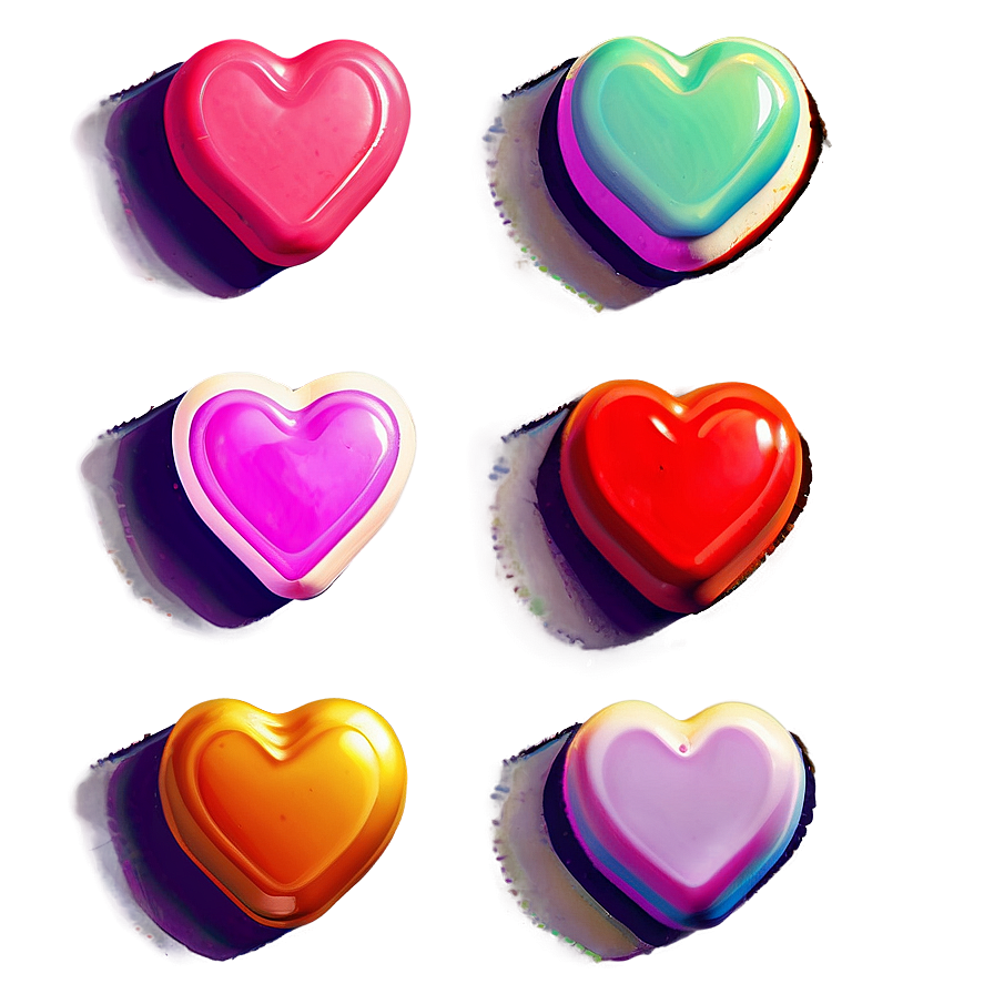 Colorful Candy Hearts Png 06212024