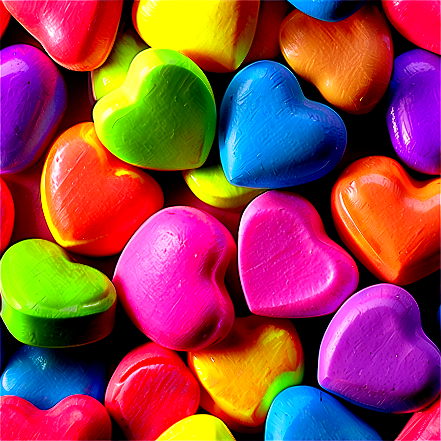 Colorful Candy Hearts PNG 22 PNG image with a transparent background, free high-resolution download