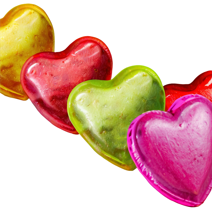 Colorful Candy Hearts PNG 25 PNG image with a transparent background, free high-resolution download