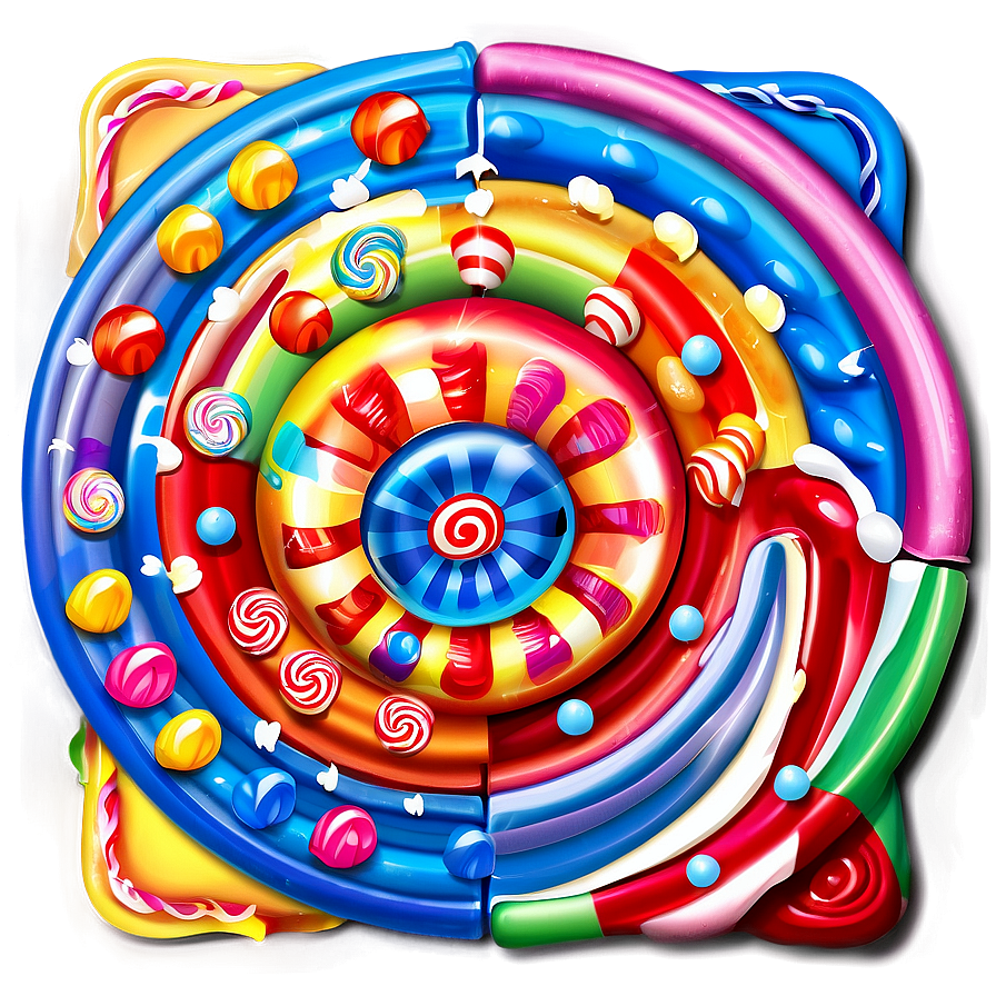 Colorful Candyland Game Board Png Pea38