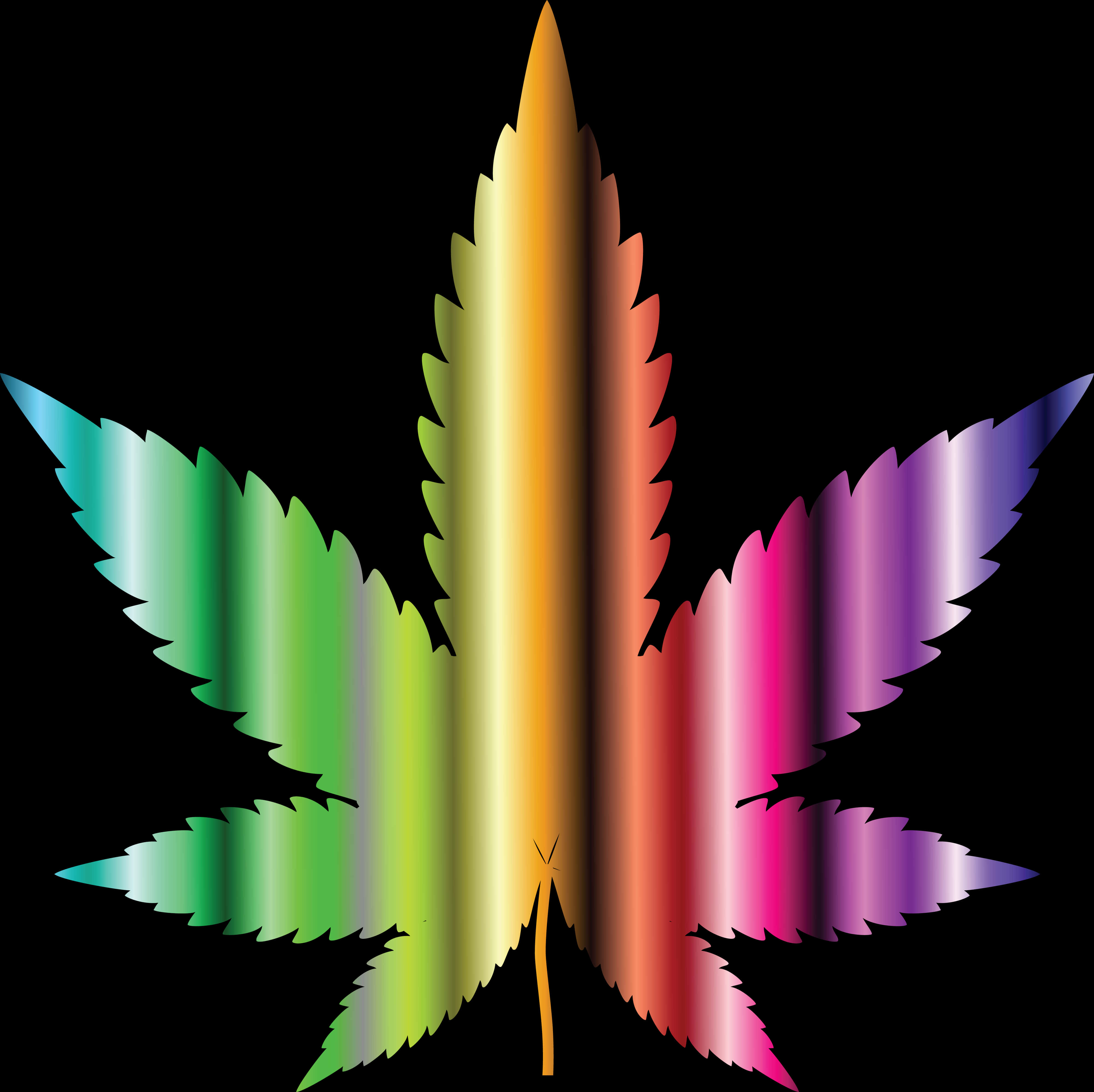 Colorful Cannabis Leaf Graphic