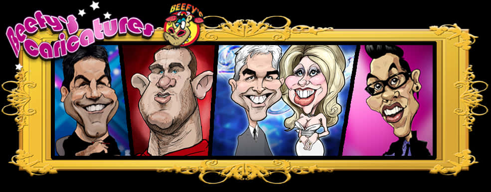 Colorful Caricature Collection Banner