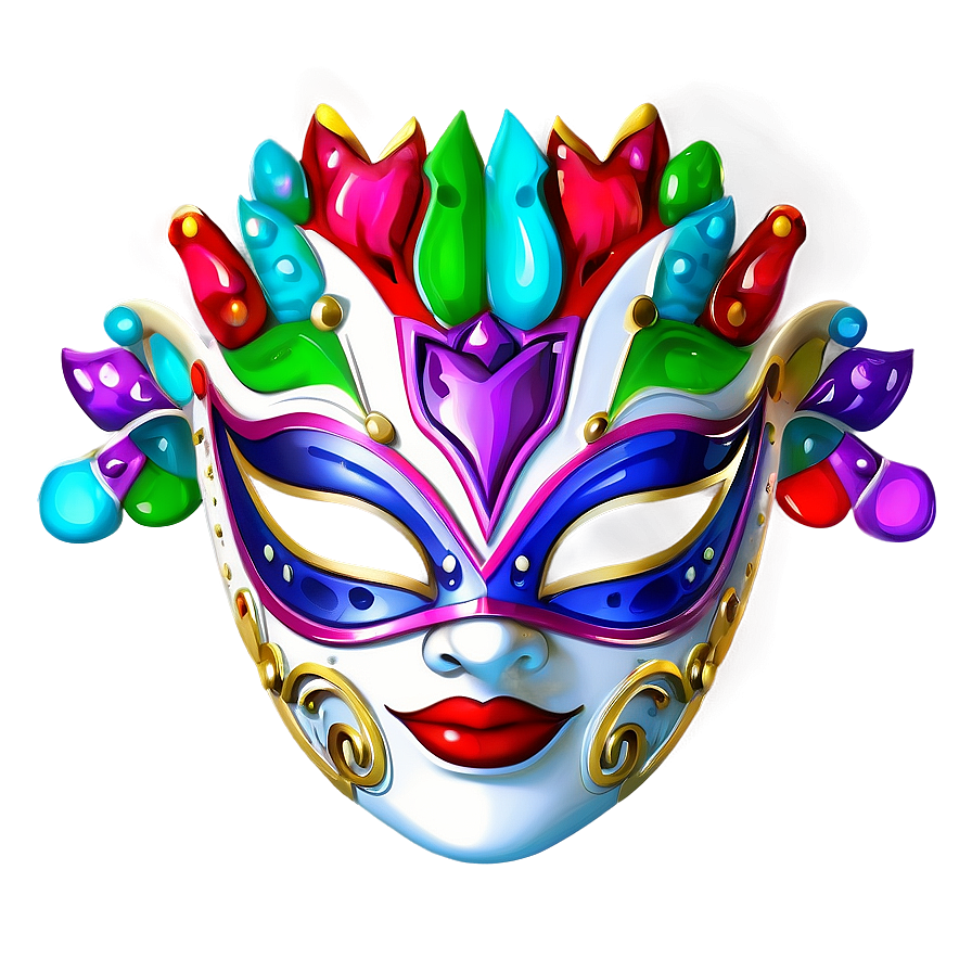Colorful Carnival Masks PNG 06122024 PNG with transparent background