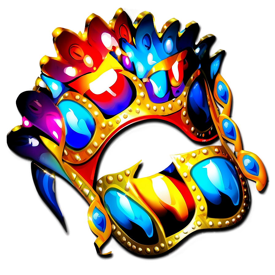 Colorful Carnival Masks Png Lbq