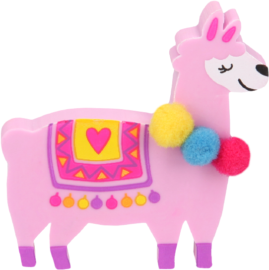 Colorful Cartoon Alpaca Figurine.png PNG image with a transparent background, free high-resolution download