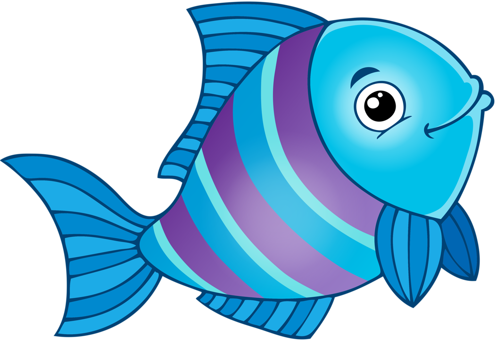 Colorful Cartoon Betta Fish