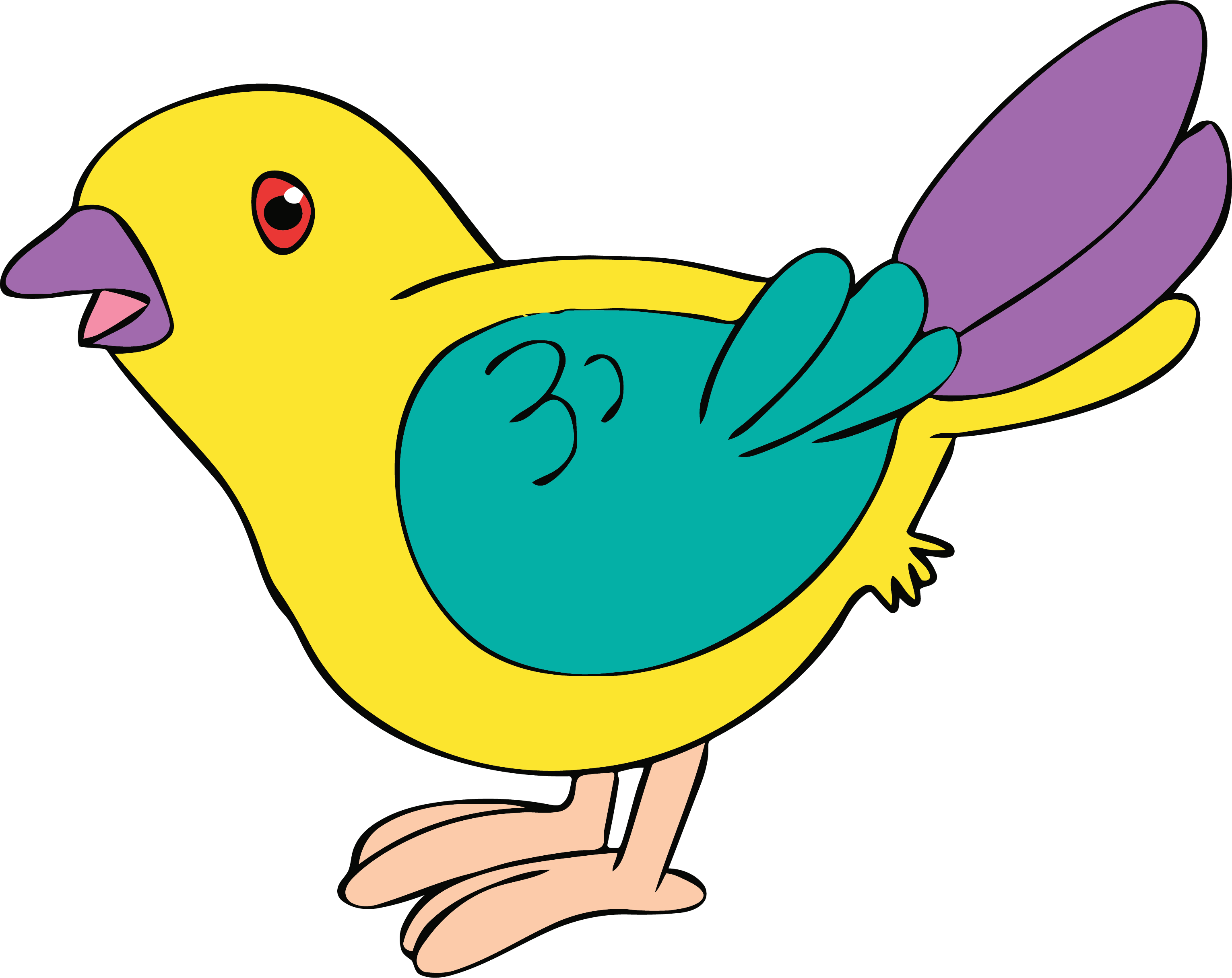 Colorful Cartoon Bird Illustration