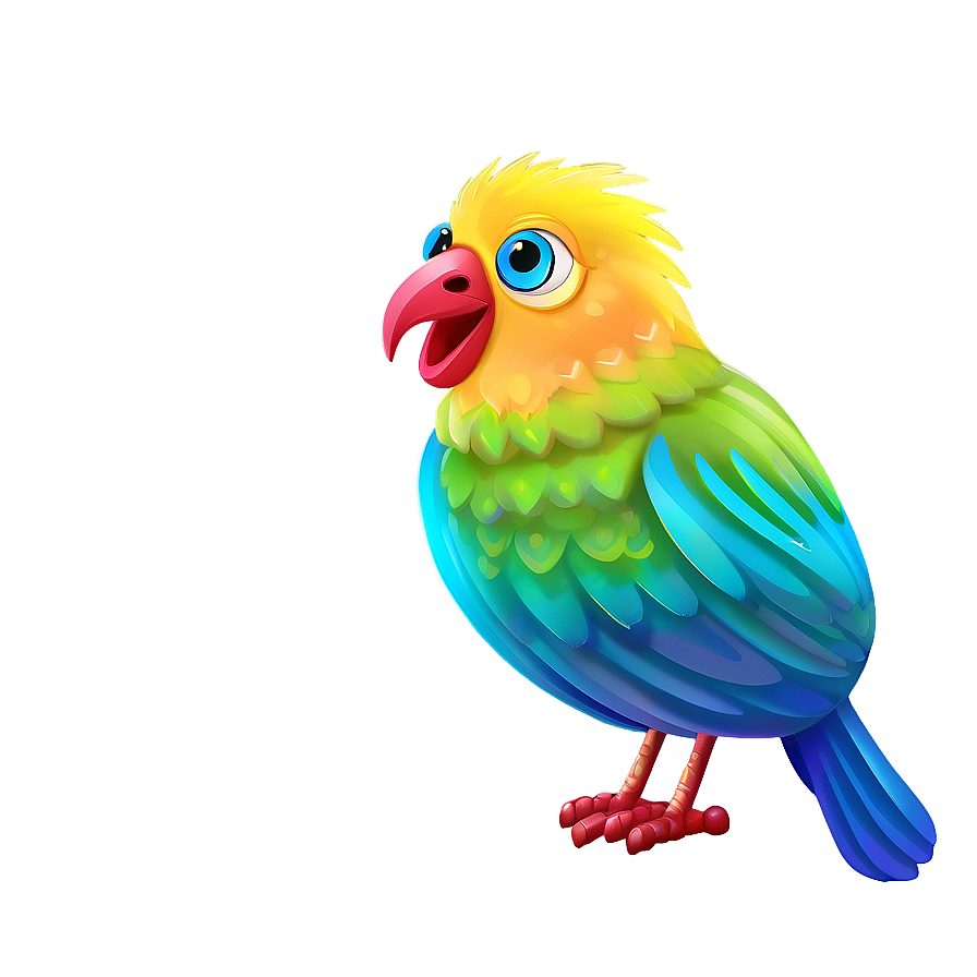 Colorful Cartoon Bird Png Vmc91