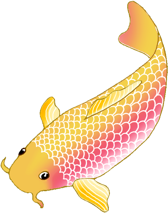 Colorful Cartoon Carp Illustration