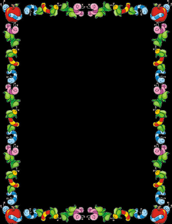 Colorful Cartoon Christmas Border PNG image with a transparent background, free high-resolution download