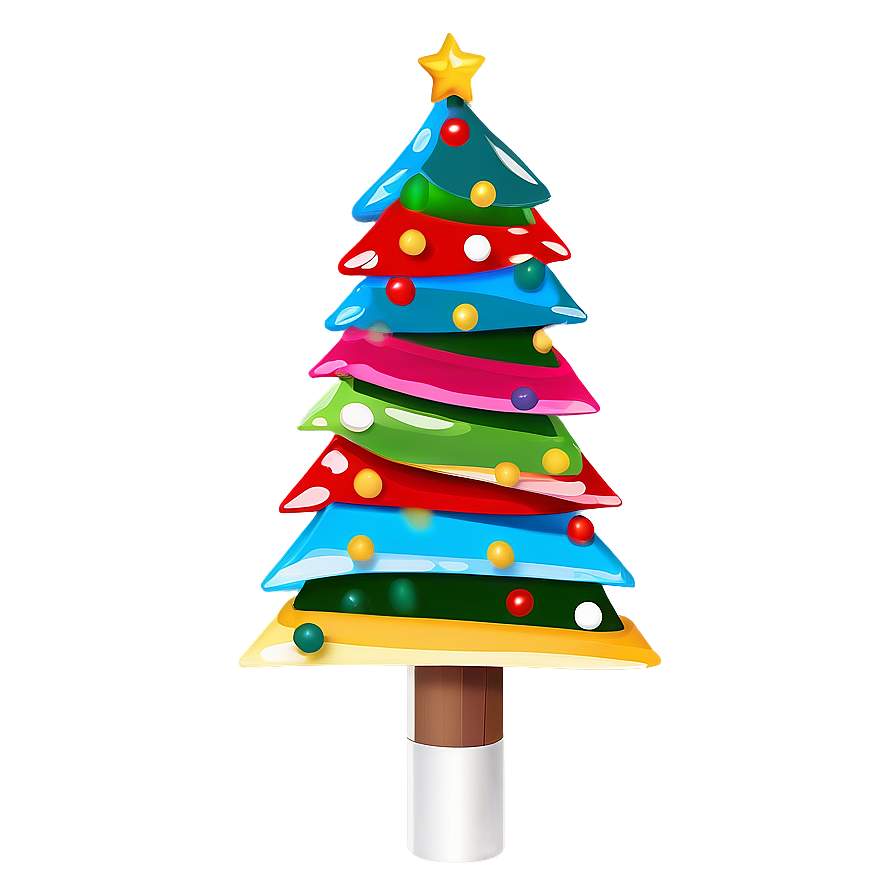 Colorful Cartoon Christmas Tree Png 27