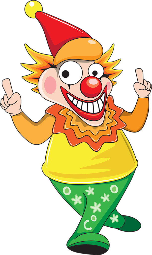 Colorful Cartoon Clown Illustration