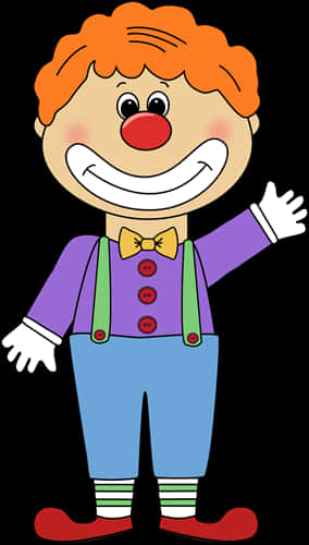 Colorful Cartoon Clown Illustration PNG with transparent background