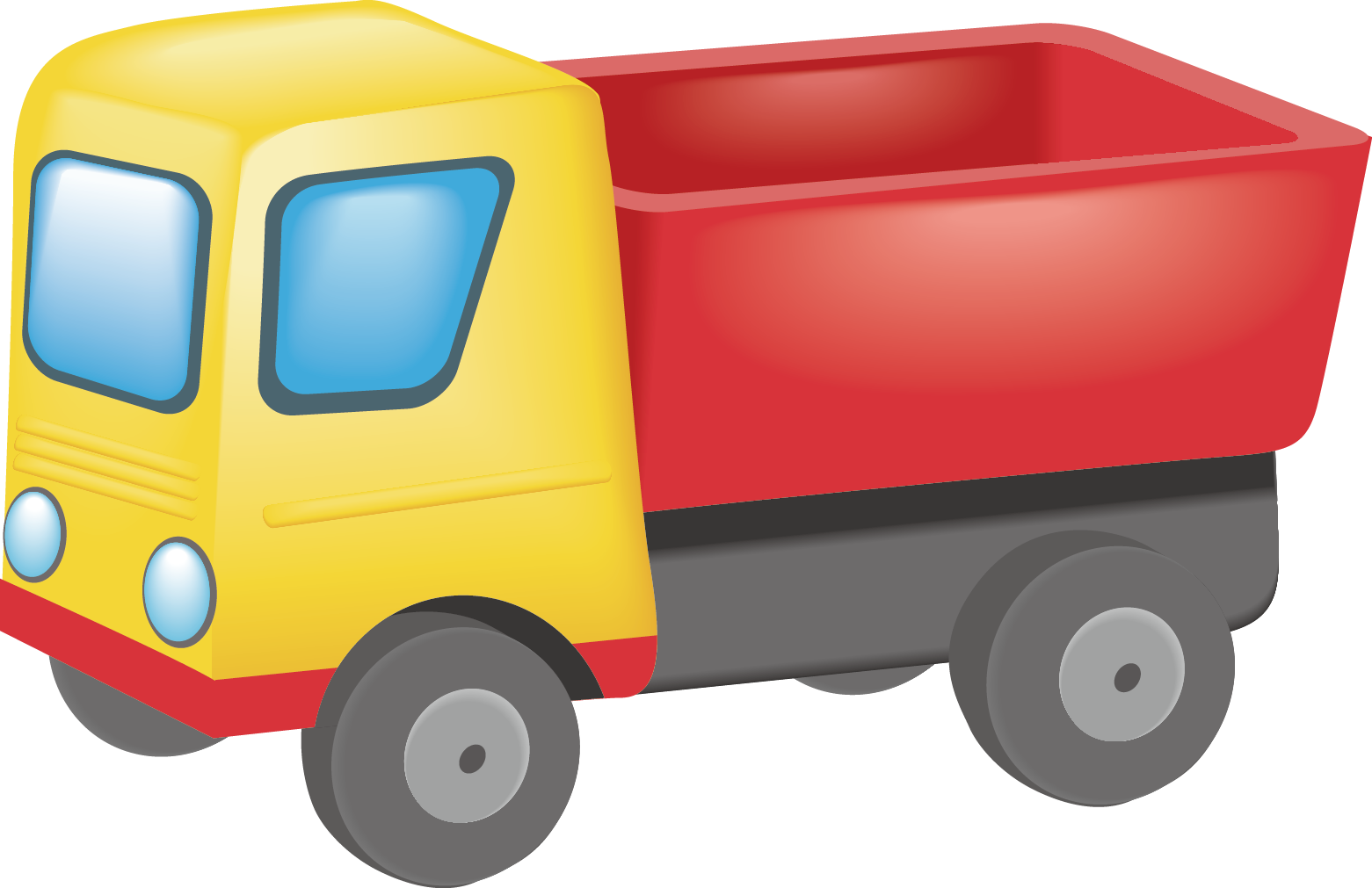 Colorful Cartoon Dump Truck