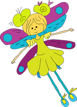 Colorful Cartoon Fairy Illustration